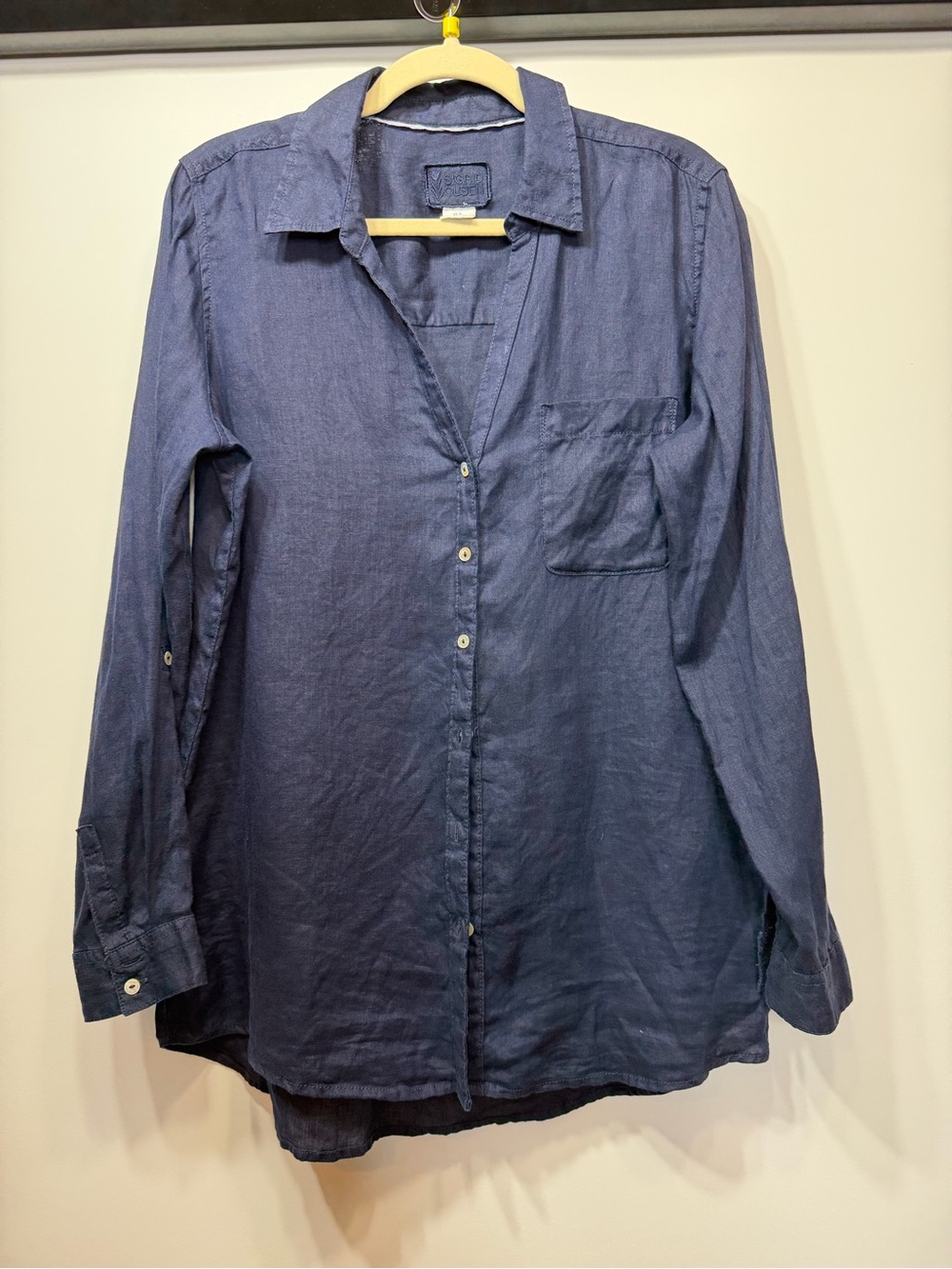 Sigrid Olsen 100% Linen Navy Blue M - Picture 2 of 12